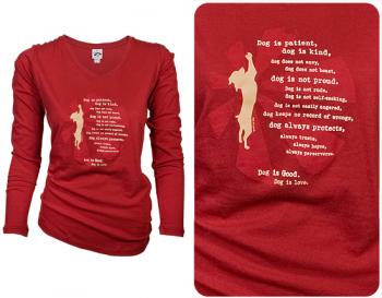 Image of Tee: Dog is Love (lipstick red)