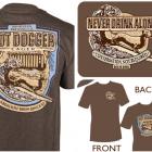 Image of Tee: Never Drink Alone // Hot Dogger Lager (chocolate)