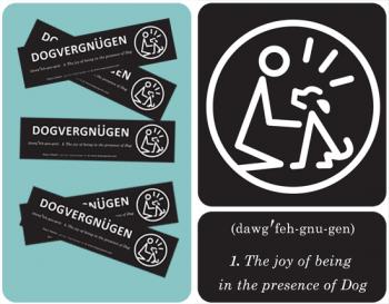 Image of Sticker: Dogvergnügen Bumper Sticker (black)
